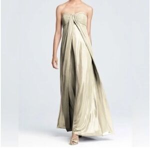 NWT David’s Bridal | Strapless Fog Foil‎ | Bridesmaids Gown